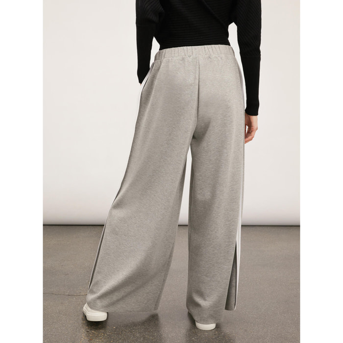 Motivi - Pantalones modelo palazzo efecto neopreno - Gris