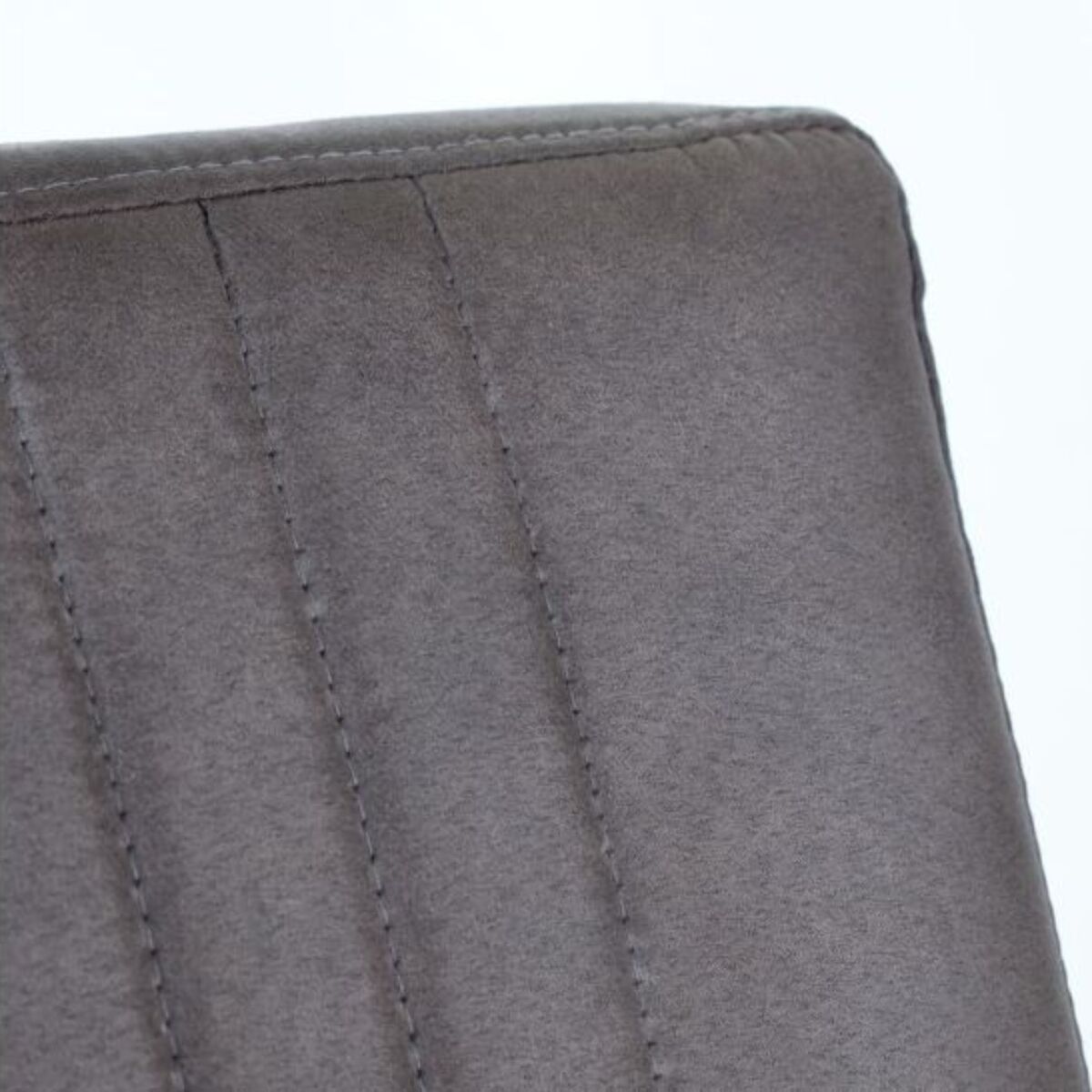 Chaise avec accoudoirs gris et pieds luge en métal noir - TOMMY