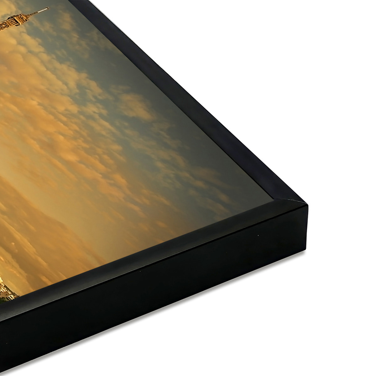 Affiche encadrée tour Eiffel Paris Affiche + cadre en métal - Noir