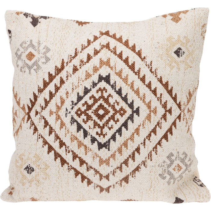 Cojín de algodón con cremallera y estampado KLIM 43x43cm