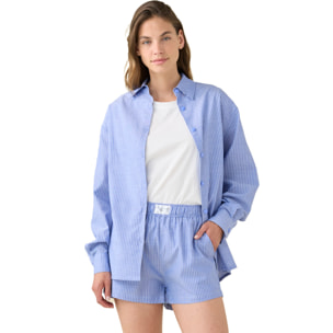 Completo donna estivo manica lunga pant.corto in cotone articolo bree. Noidinotte