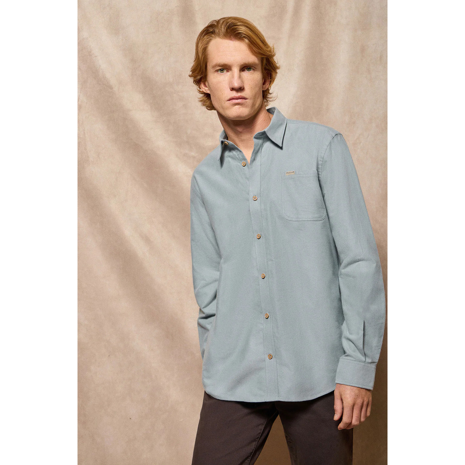 Camisa oxford Cambridge verde con bolsillo y detalle Polo Club