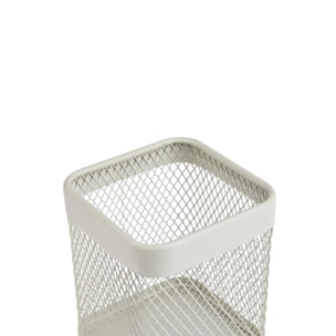 Pot à ustensiles "Mayaj" en métal beige