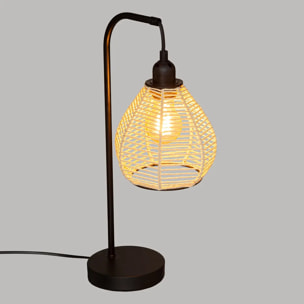 Lampe "Delia" en métal H47,5cm noir