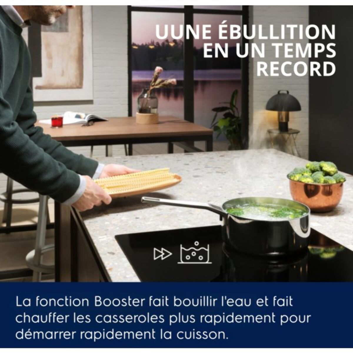 Plaque induction ELECTROLUX EIS62453 - Anti-débordement SenseBoil 4 foyers