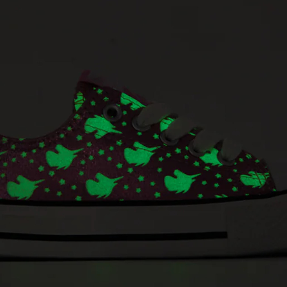 Zapatillas Bajas de Niña Estampado Unicornio y Estrellas Brillo Oscuridad