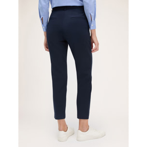 Motivi - Pantalón regular de punto milano - Azul