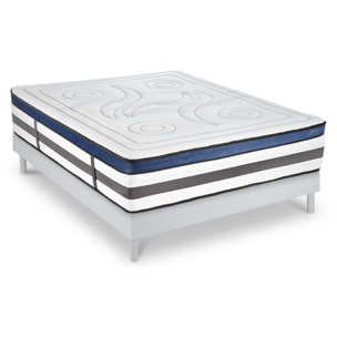 Ensemble Matelas Quintessence mémoire de forme - 30cm + sommier kit bois