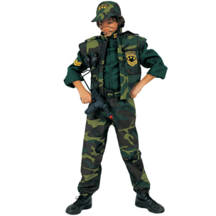 Costume Carnevale Militare Task Force Con Accessori Bambino