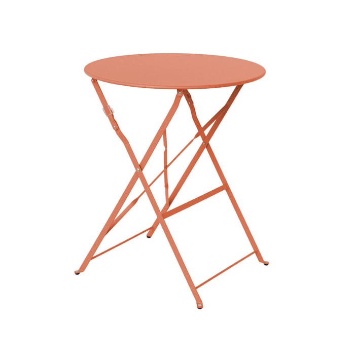 Table de jardin bistrot ronde pliante métal 2 places EMILIA 60CM