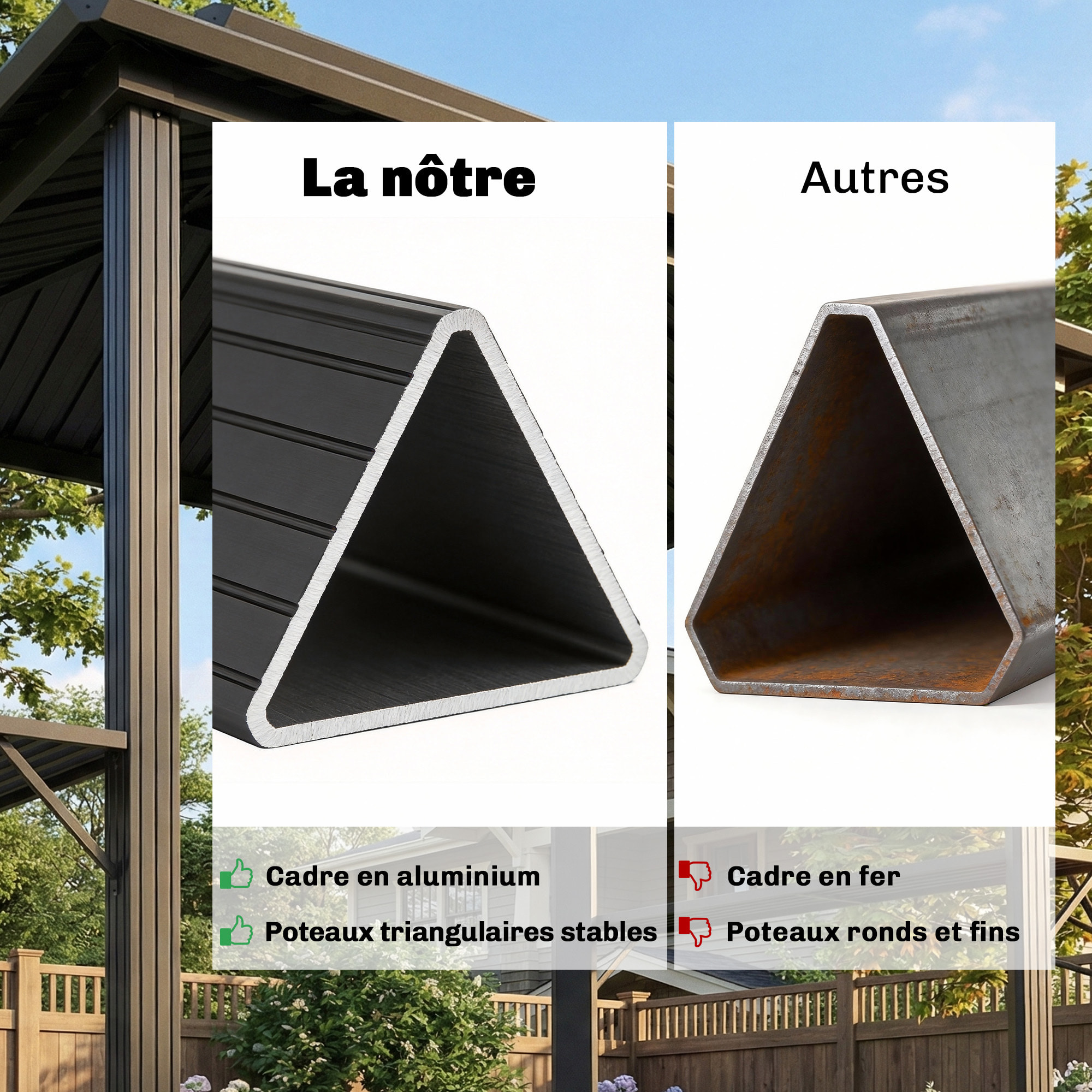 Abri pour barbecue métal aluminium - pergola - 2,31 x 1,65 x 2,46 m - noir