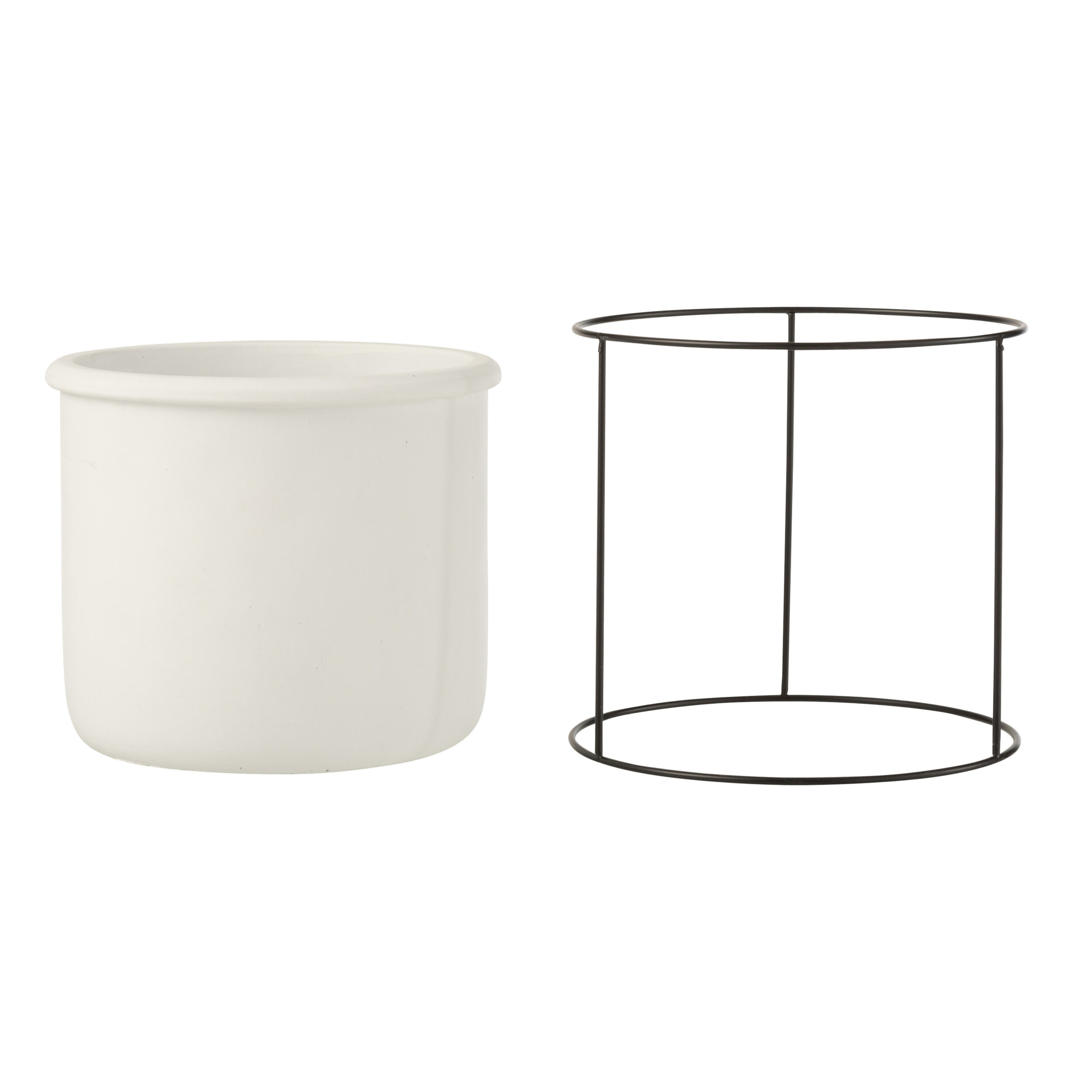 J-Line cache-pot suspendu - ciment - blanc - large - Ø 20 cm