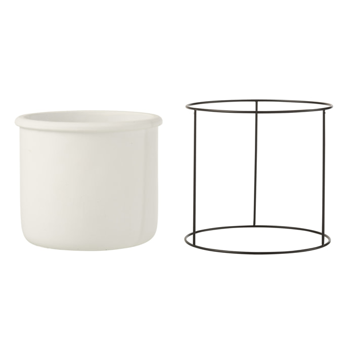 J-Line cache-pot suspendu - ciment - blanc - large - Ø 20 cm