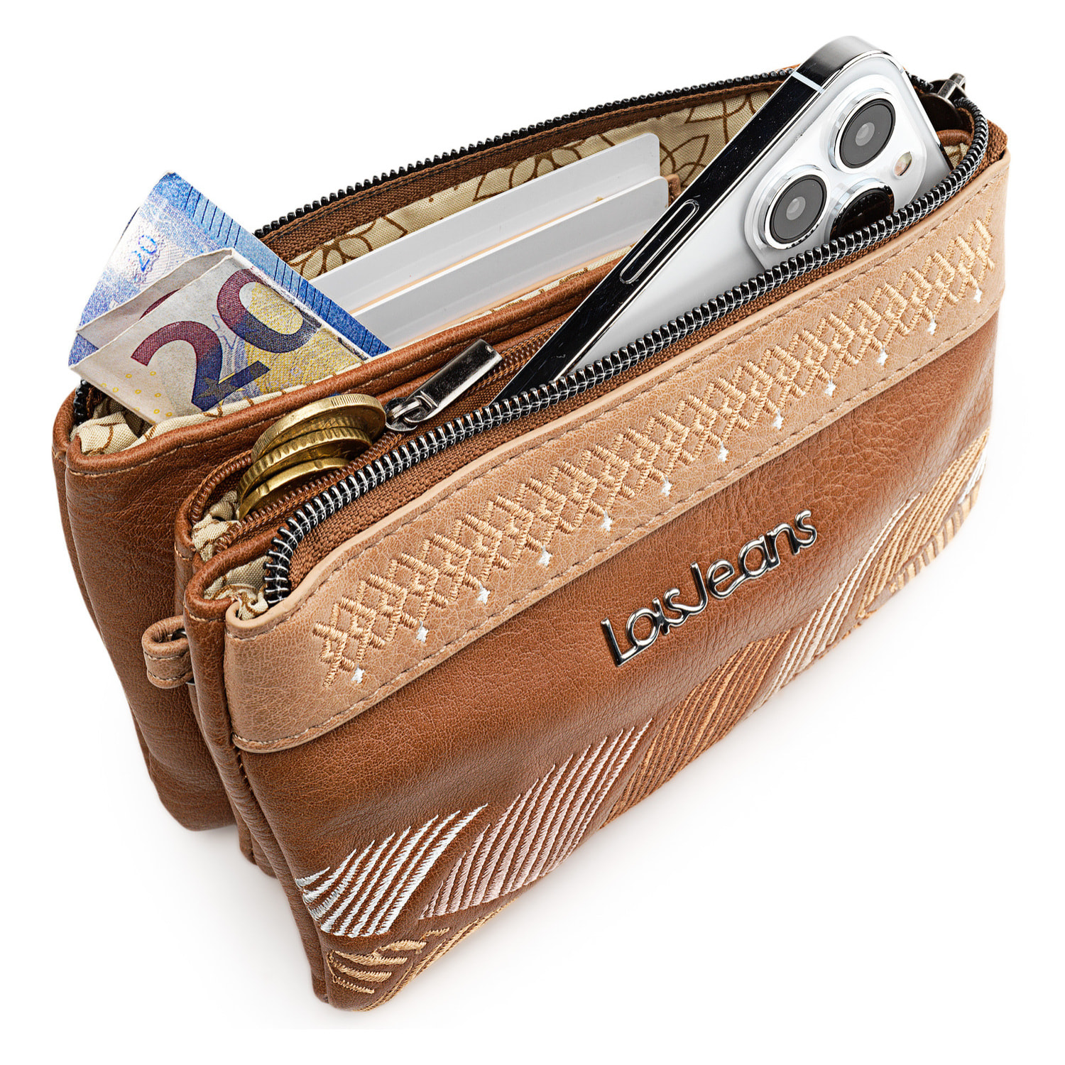 Cartera De Mano Triple Skpat Galatea Marron