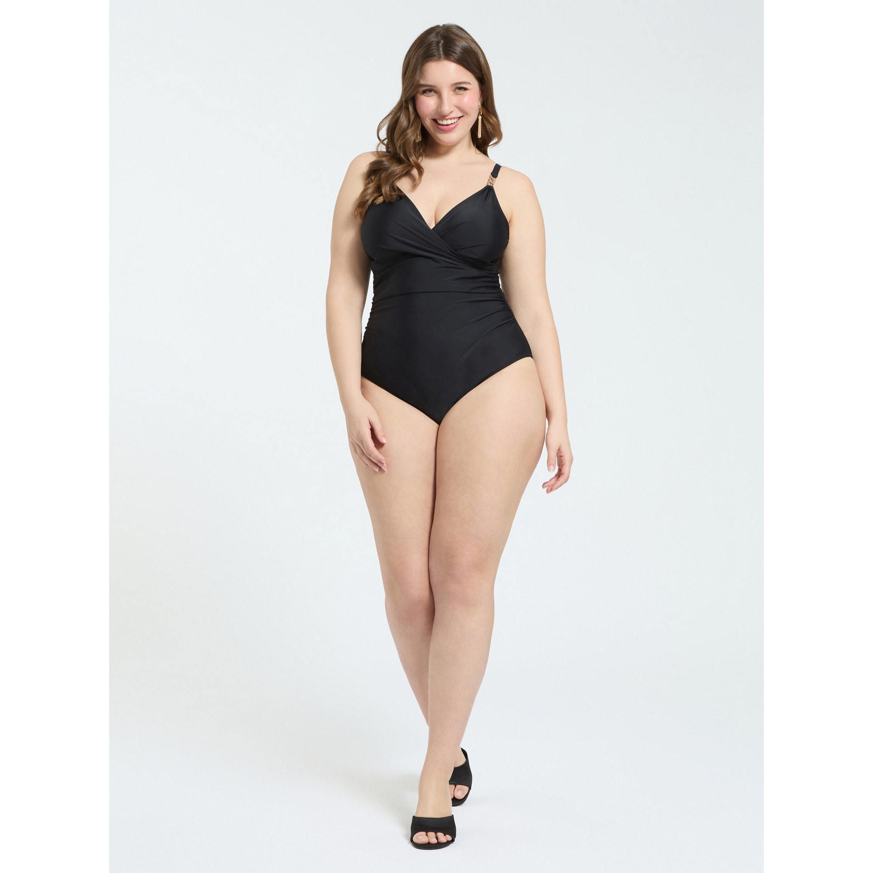 Fiorella Rubino - Bañador entero con escote cruzado - Negro