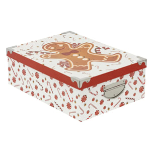 Lot de 6 boîtes rectangles imprimées