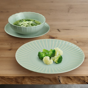Colette Verde - Set di stoviglie da 18 pezzi