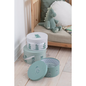 J-Line boîte Dragon - papier - blanc/menthe - 3 pcs