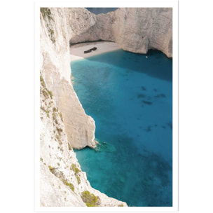 Poster plage du zante les cyclades Affiche seule
