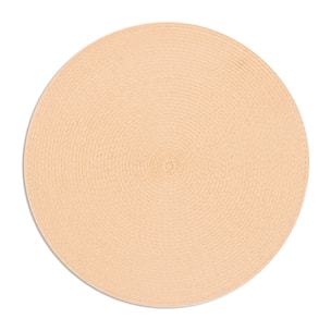 Set de 6 sets de table ronds Excelsa – Round, Polypropylène Beige