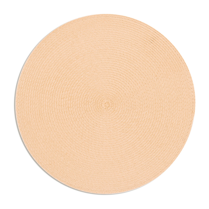 Set de 6 sets de table ronds Excelsa – Round, Polypropylène Beige