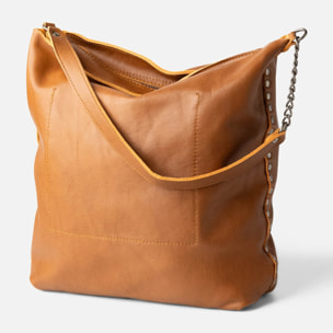Bolso de hombro BIBA New Orange de piel