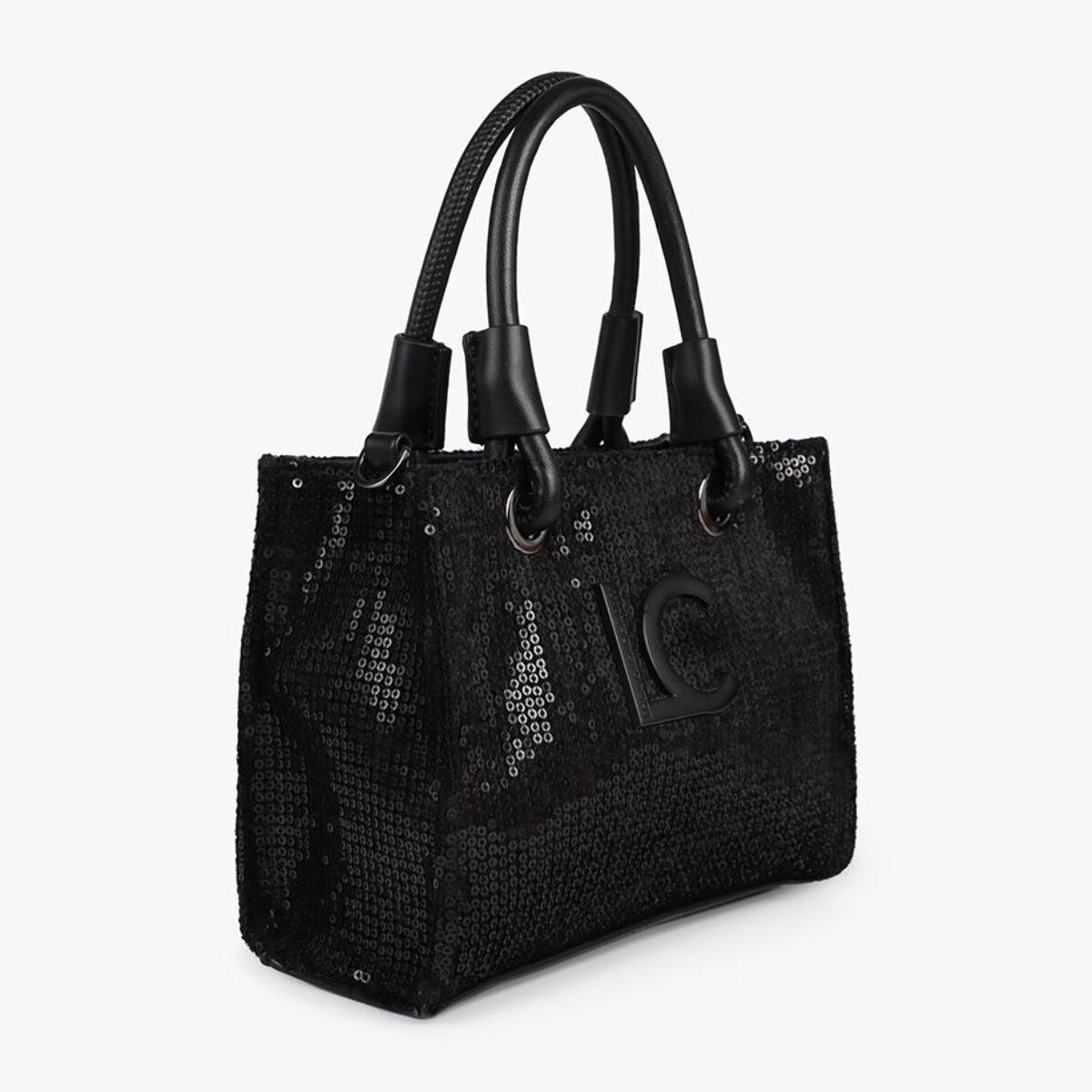 Mini Shopper con Logo di Paillettes