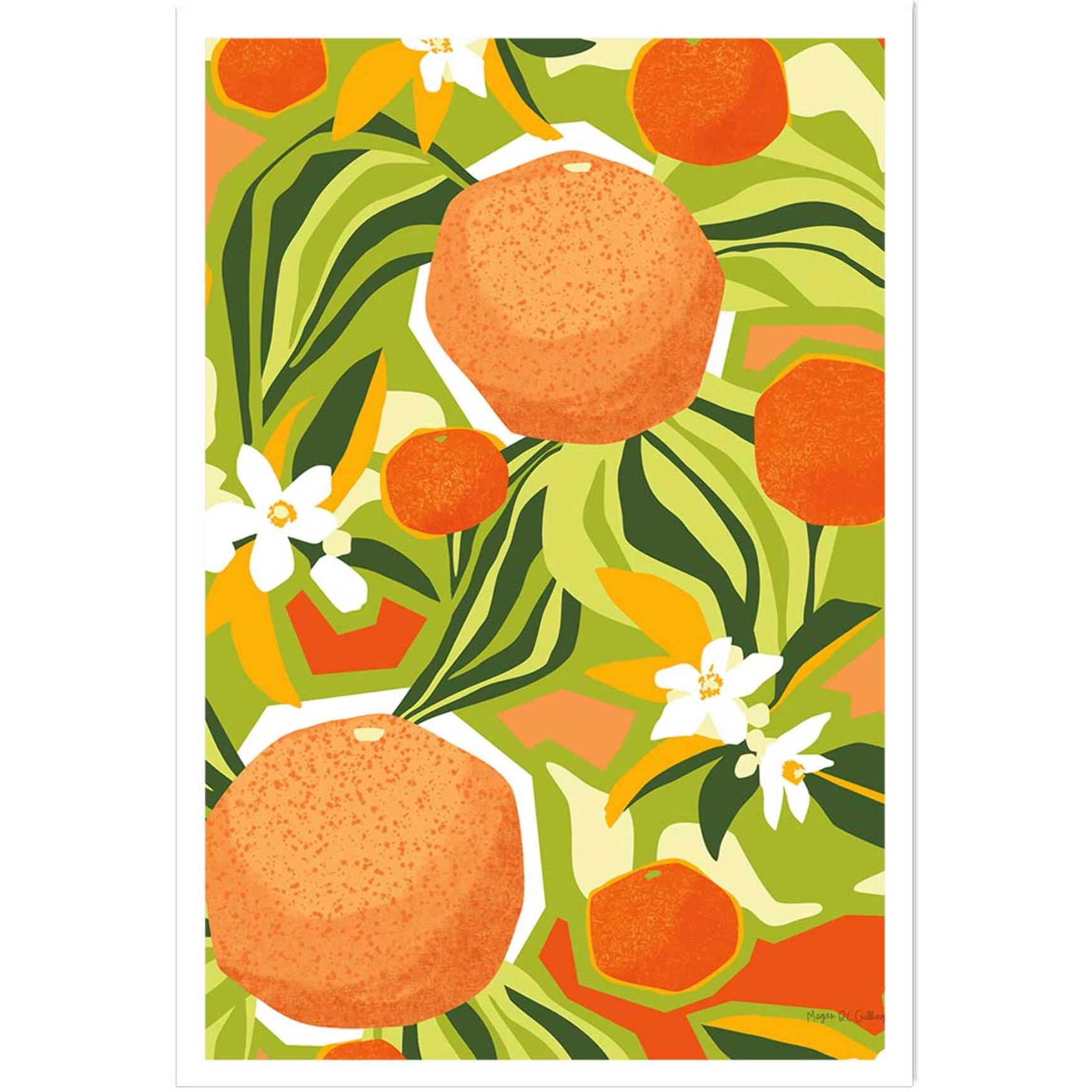 Poster bel oranger Affiche seule