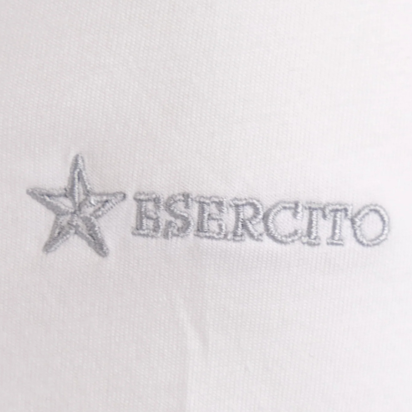 T-shirt Esercito bianca in cotone uomo