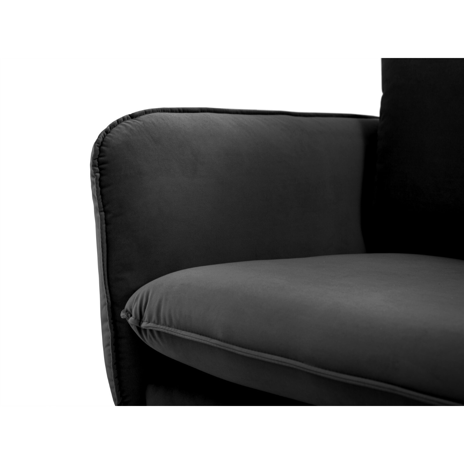 Fauteuil "Vienna" en velours noir