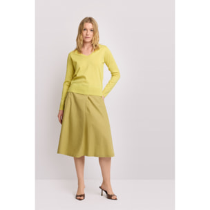 Kocca - Maglia minimal con scollo a V Donna, Tinta unita, Scollo a V