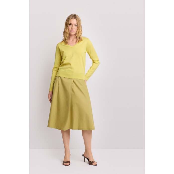 Kocca - Maglia minimal con scollo a V Donna, Tinta unita, Scollo a V
