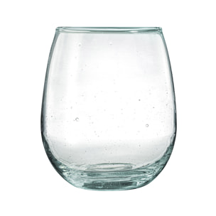 Nour - Lot 6 gobelets 30 cl en verre recyclé soufflés bouche