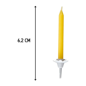 Ensemble de 48 bougies d'anniversaire et 24 bobèches Fackelmann Rio Party