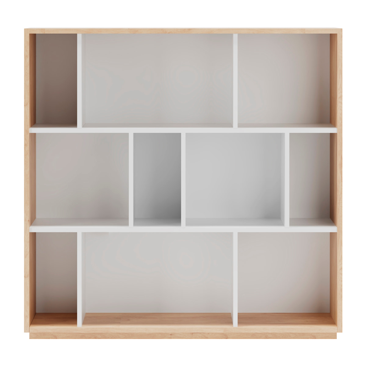 Estantería librería Nack melamina roble-blanco 117x119x32 cm