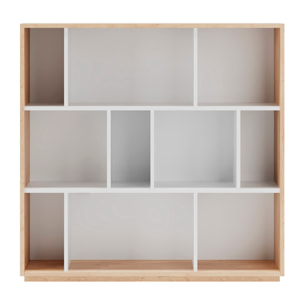 Estantería librería Nack melamina roble-blanco 117x119x32 cm