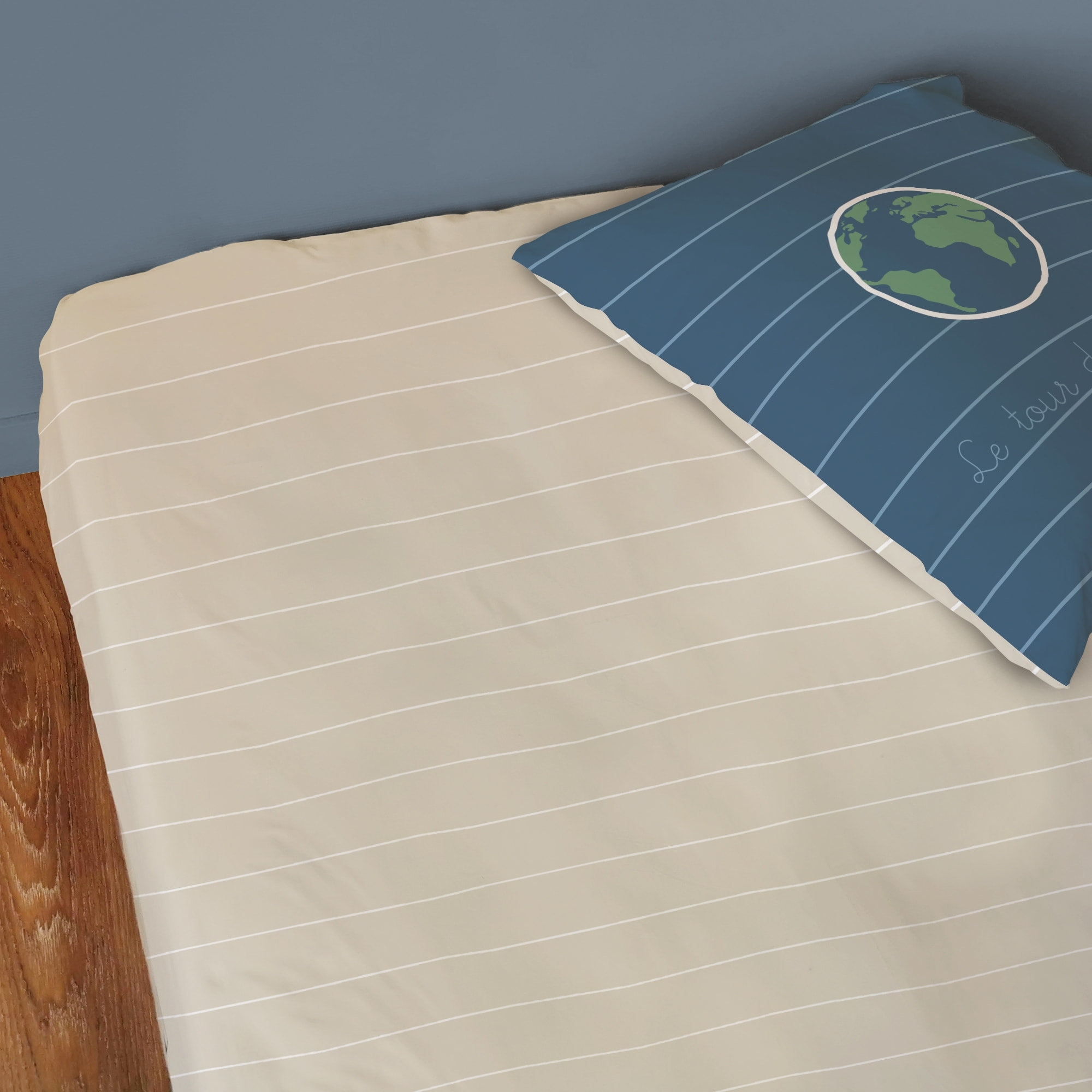 Drap-housse imprimé 100% coton, ANIMALIUM