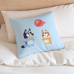 Funda cojin BLUEY con relleno 45x45 .