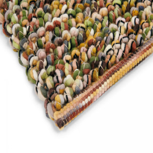 Tapis salon et chambre tissé en laine motif faux uni ULGU