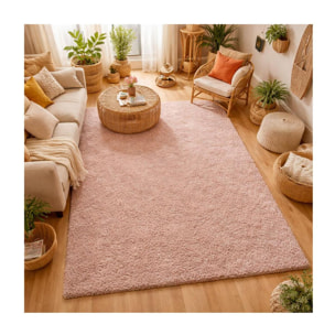 Tapis salon et chambre tissé motif uni LUBU