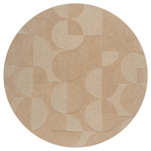 Tapis en laine rond GIGI Beige