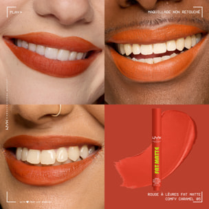 NYX Professional Makeup Fat Matte Rouge à Lèvres Mat Crémeux Comfy Caramel