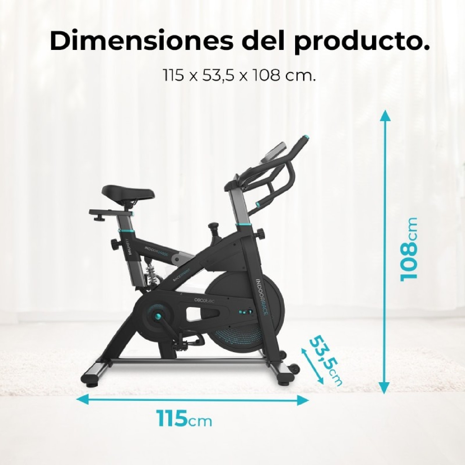 Cecotec Bicicleta indoor DrumFit Indoor 24000 Race Sprint Cecotec