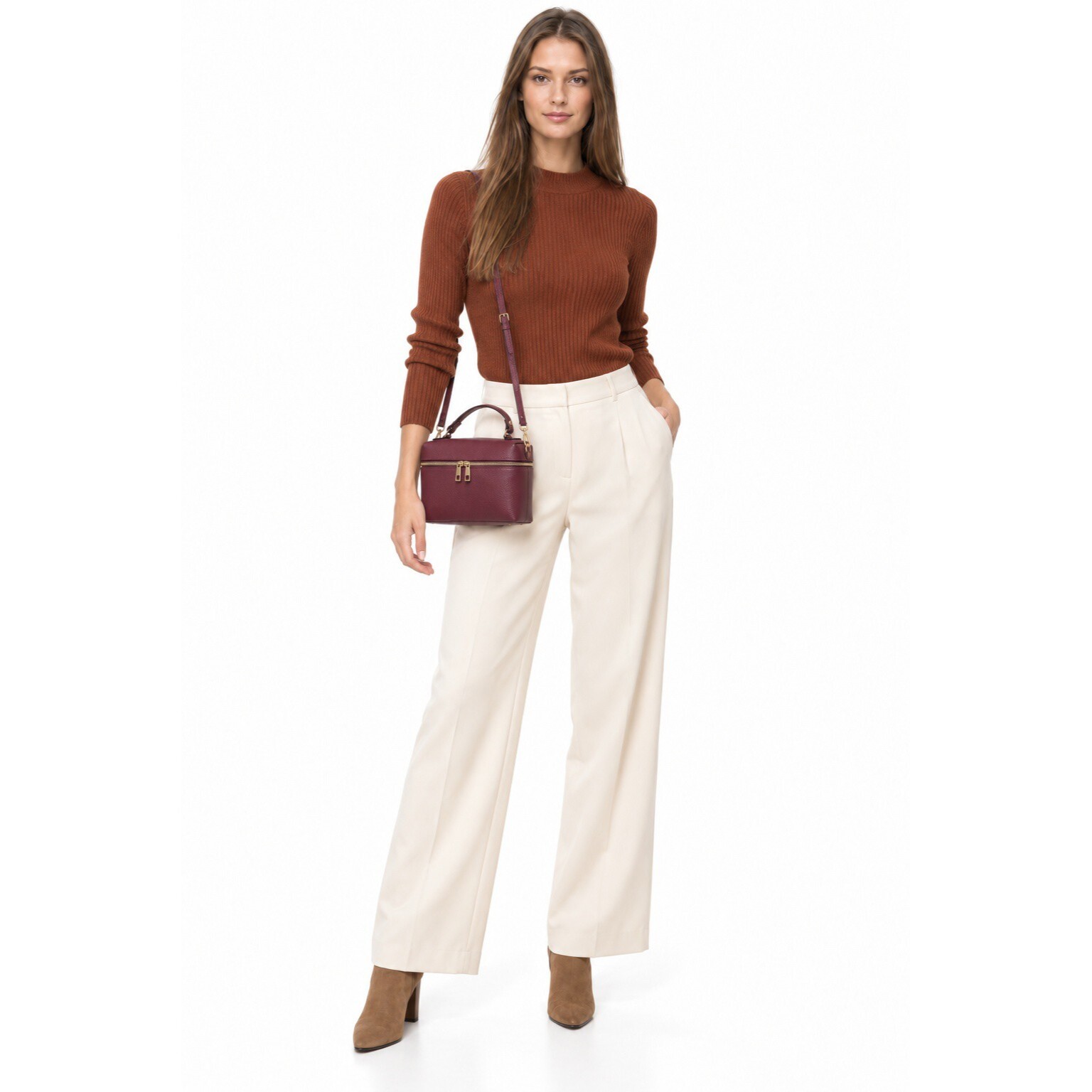 Tote Anna Luchini Bordeaux