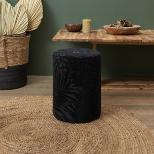 Pouf Leaf Noir