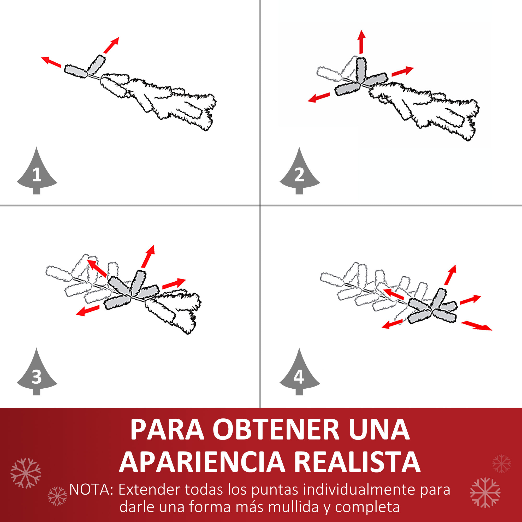 Árbol de Navidad Artificial Pequeño para Interior 60cm