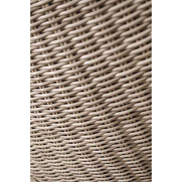 PVC-ISA-SALON - Salon de jardin 5 places en résine tressée rondee