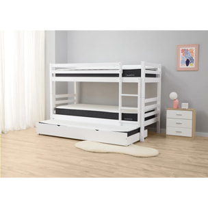 Litera Marmota con Cajón - 2 Camas de 90 - Multiposición - Práctica y resistente