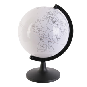 GLOBE ROTATIF A PERSONNALISER ET FEUTRES 22CM2