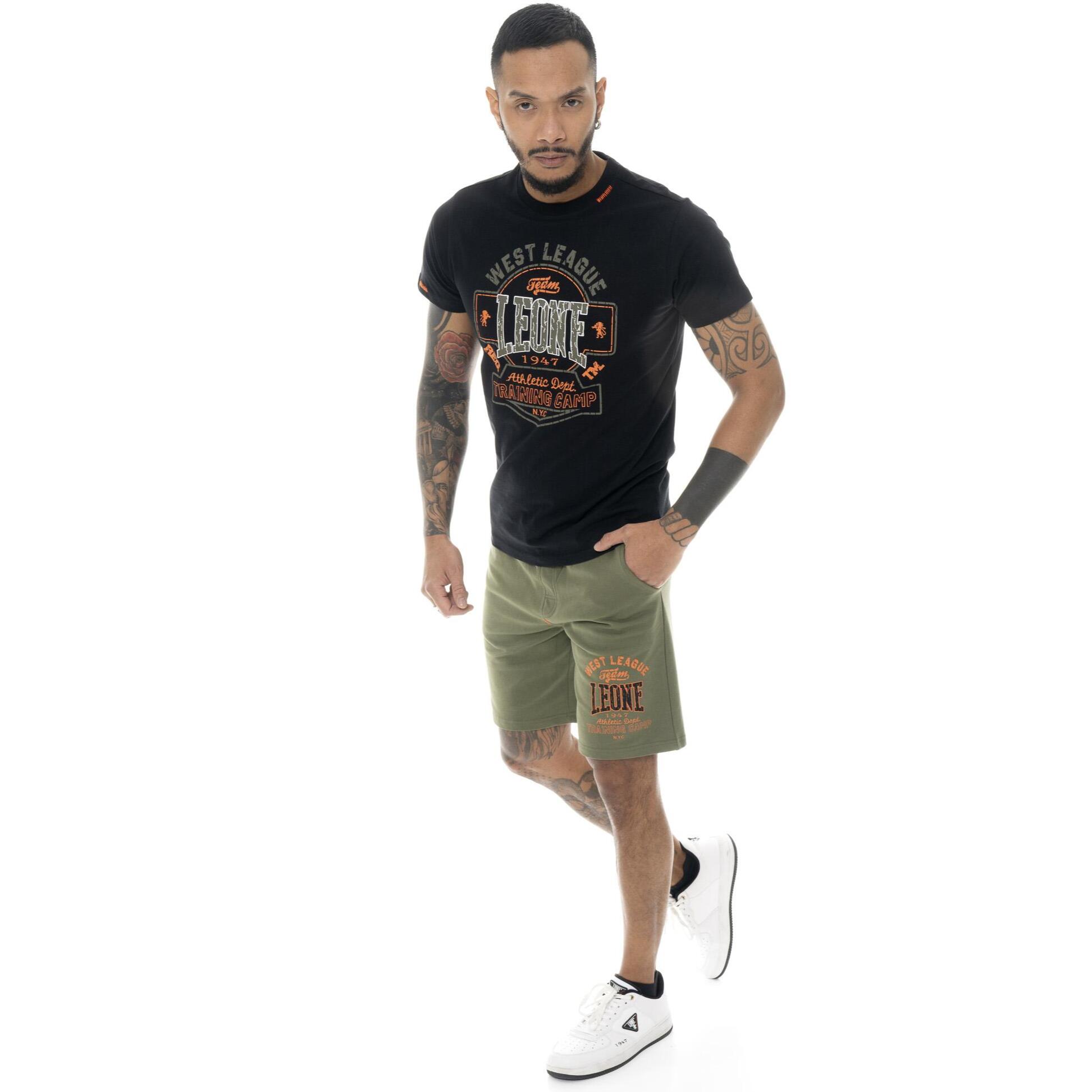 Pantaloncini da uomo in cotone Leone Military 1947